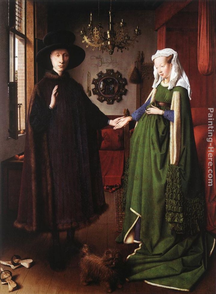 Portrait of Giovanni Arnolfini and his Wife painting - Jan van Eyck Portrait of Giovanni Arnolfini and his Wife art painting
